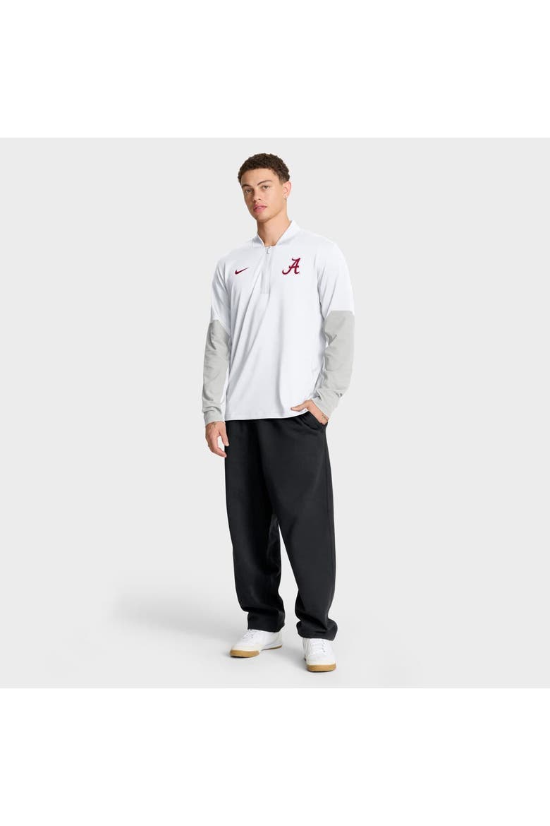 Men's Nike White Alabama Crimson Tide One Goal Performance Half-Zip Pullover, Alternate, color, White