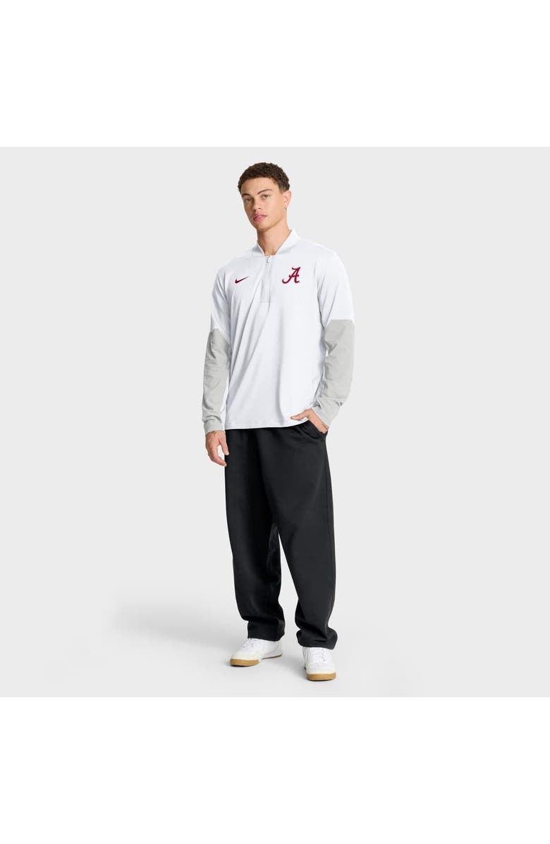 Nike Men's Nike White Alabama Crimson Tide One Goal Performance Half-Zip Pullover, Alternate, color, White