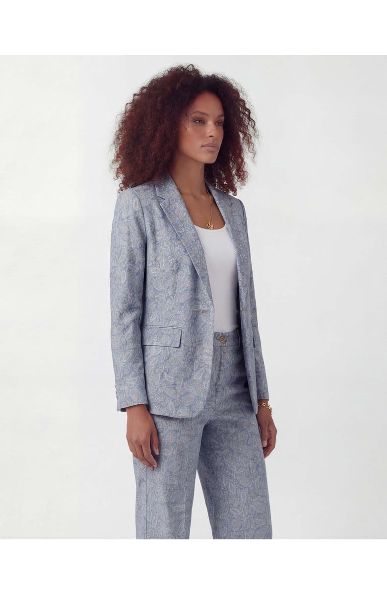 Lords of Harlech Paisley Pile Womens Tailored Blazer, Alternate, color, Paisley Pile Natural