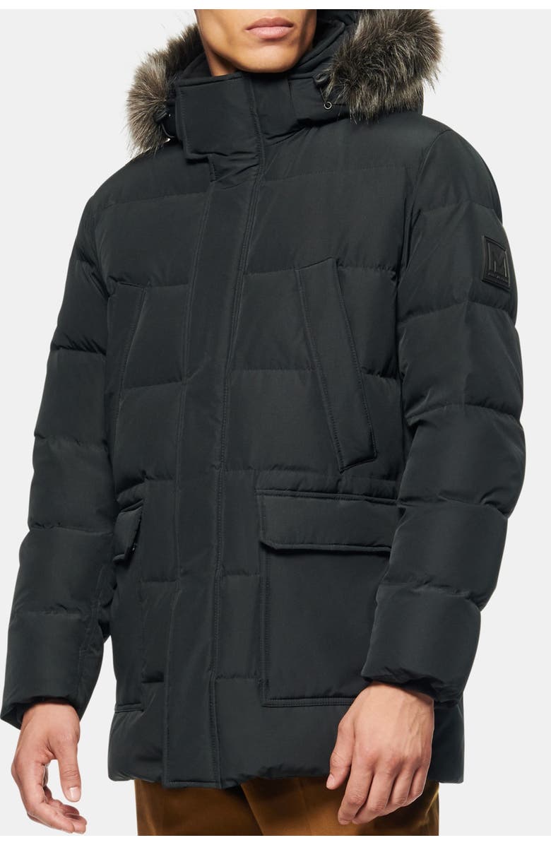 Andrew Marc Fullarton Faux Fur Trim Jacket, Main, color,