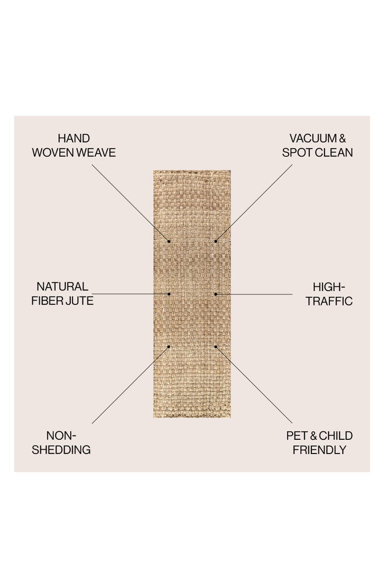 JONATHAN Y Estera Hand Woven Boucle Chunky Jute Area Rug, Alternate, color, Natural