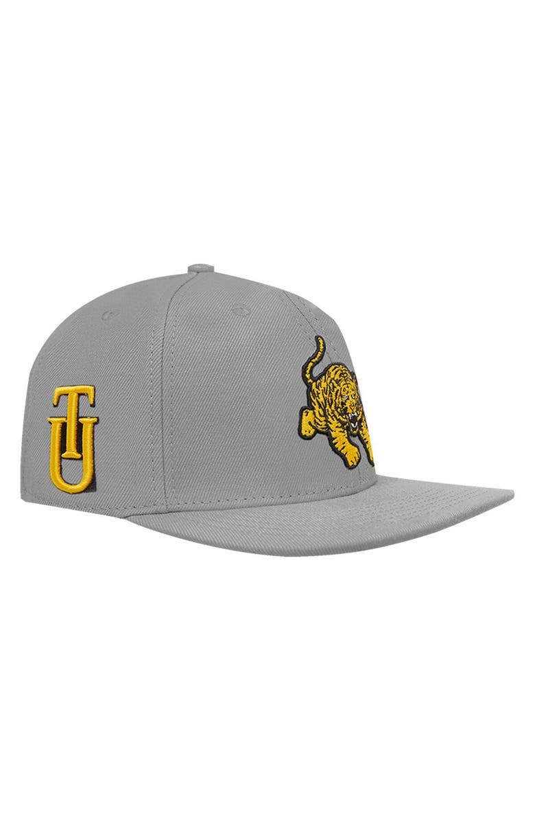PRO STANDARD Men's Pro Standard Gray Tuskegee Golden Tigers Evergreen Mascot Snapback Hat, Main, color, Gray