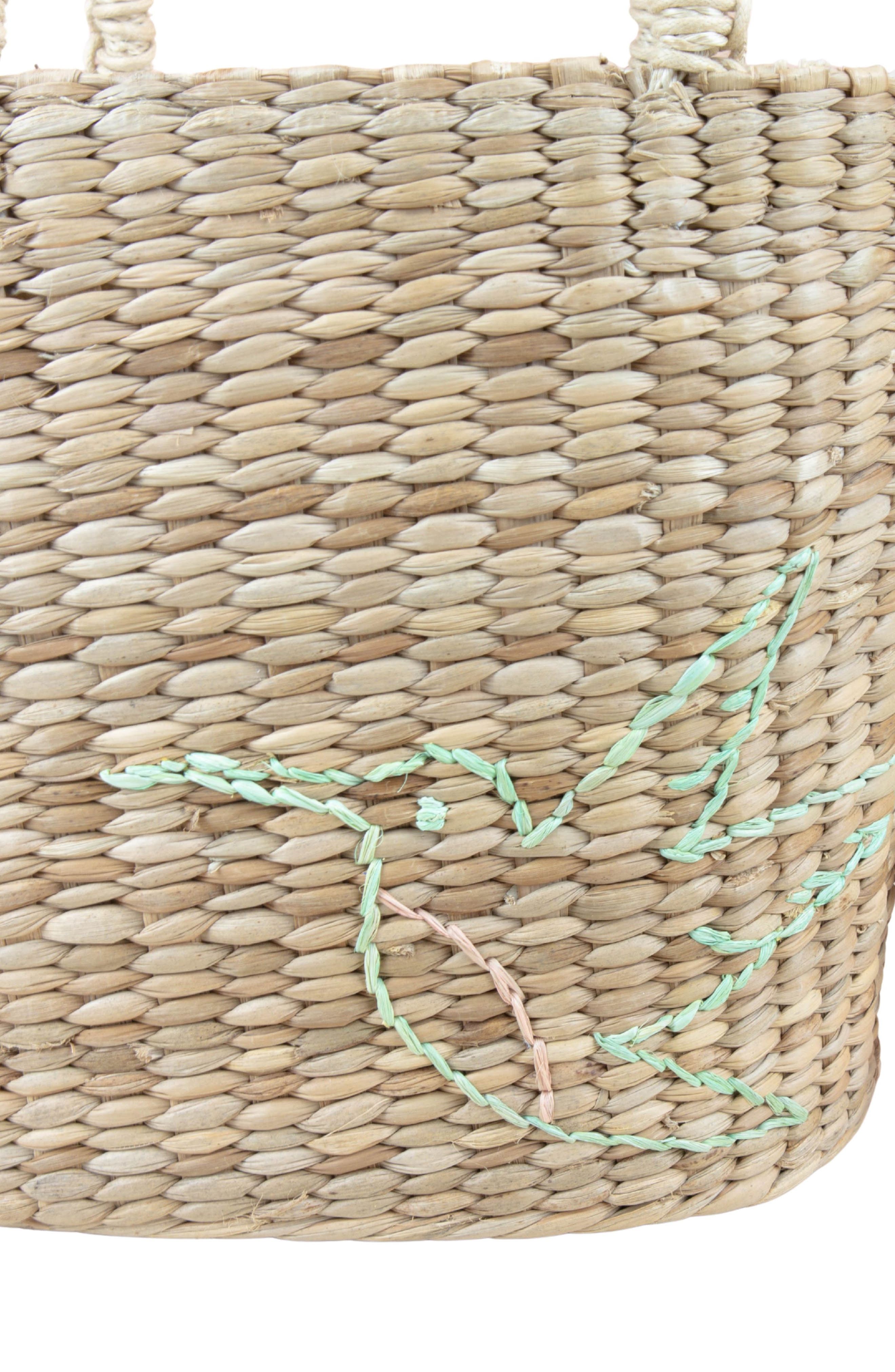 LIKHA Hummingbird Embroidered Tote Bag, Alternate, color, Natural
