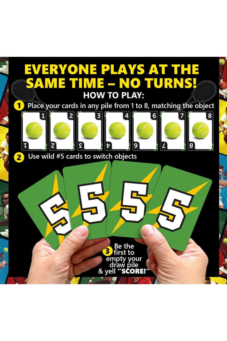 Kids and Adults Fast Paced Sports Card game, Alternate, color, Tennis