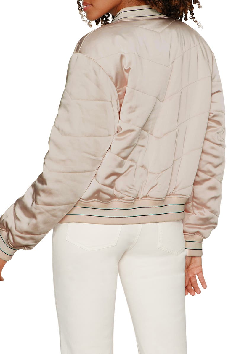Sanctuary Leah Quilted Bomber Jacket, Alternate, color, Pink Milk