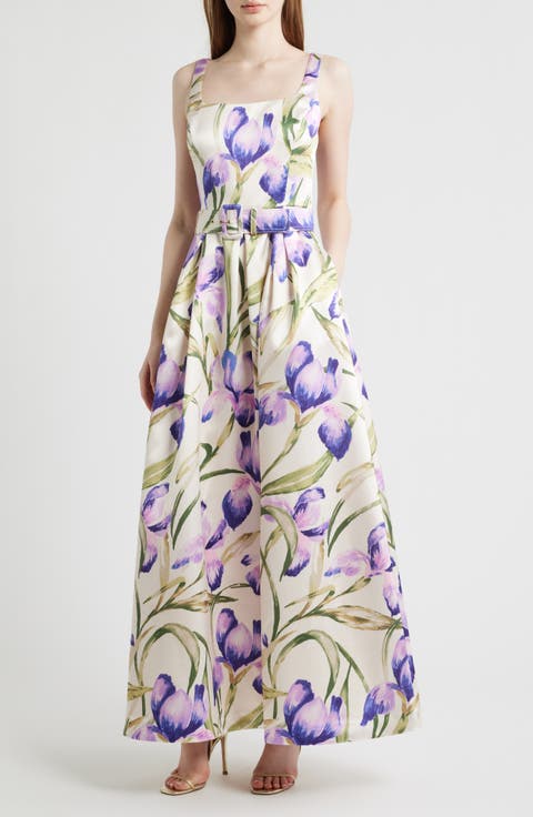 Floral A-Line Gown