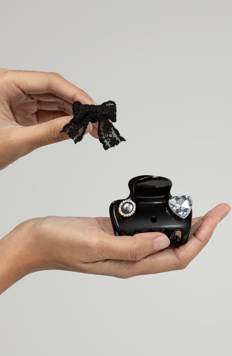 Kitsch Pop<sup>™</sup> Charms & Cloud Hair Clip 7-Piece Set, Alternate, color, Black