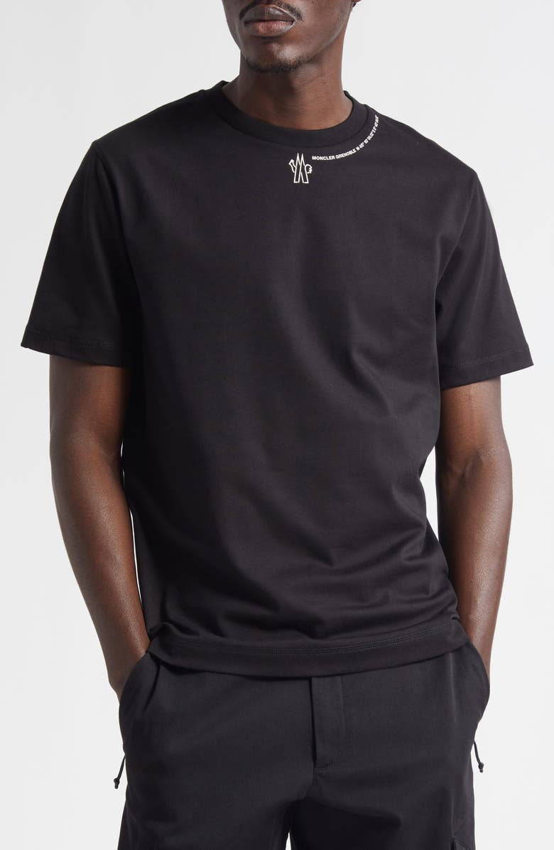 Moncler Logo Graphic T-Shirt, Main, color, Black