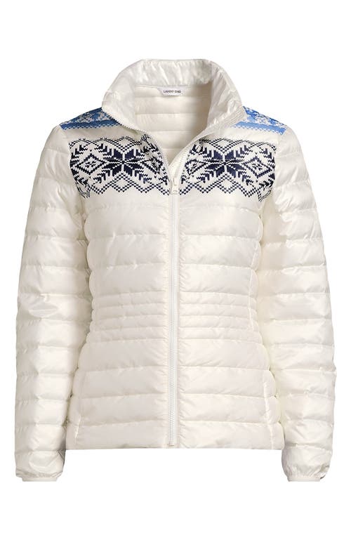 Lands' End Wanderweight Ultralight Packable Down Jacket In White