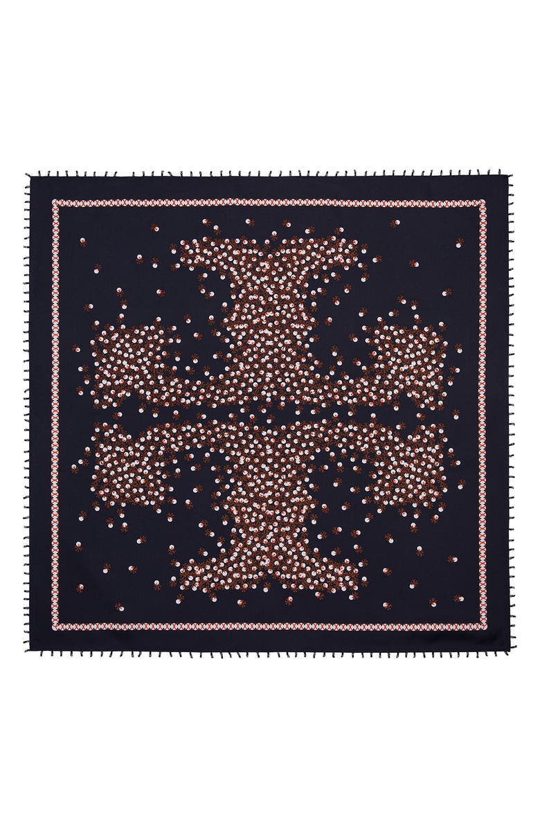 Tory Burch Scatter Dot Square Scarf, Alternate, color,