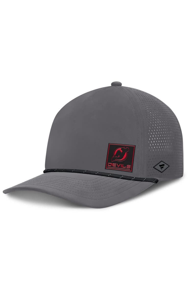 FANATICS Men's Fanatics Gray New Jersey Devils Captain Rope Adjustable Hat, Main, color, 