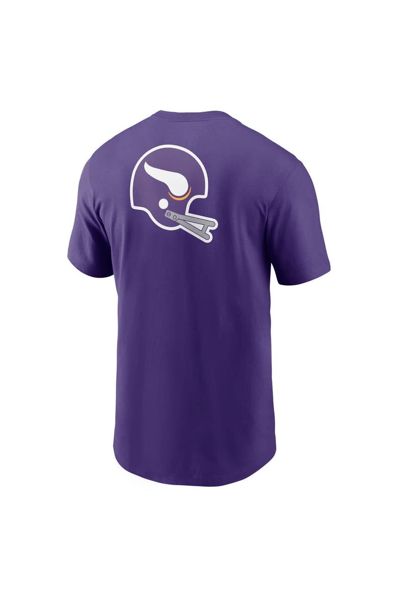 Men's Nike Purple Minnesota Vikings Rewind Front and Back Hit Essential T-Shirt, Alternate, color, Purple