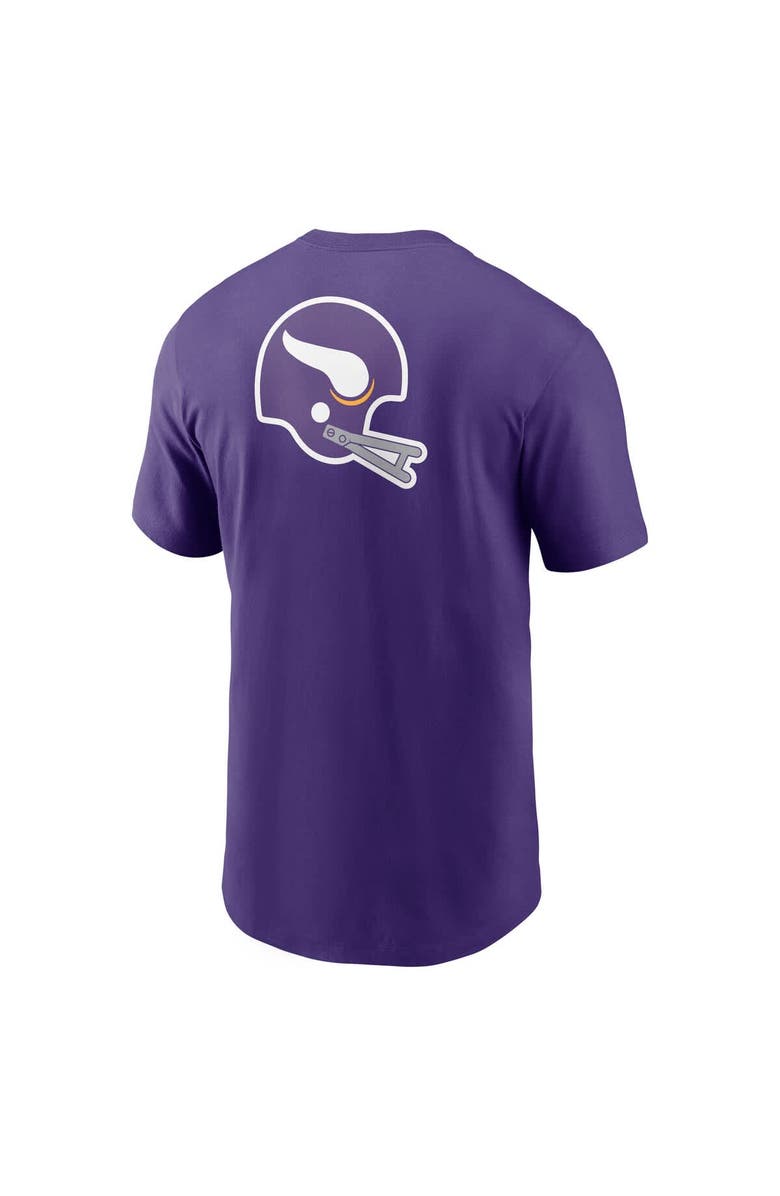 Nike Men's Nike Purple Minnesota Vikings Rewind Front and Back Hit Essential T-Shirt, Alternate, color, Purple