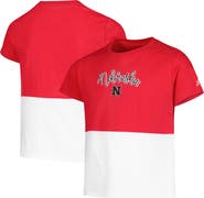 LEAGUE COLLEGIATE WEAR Girls Youth League Collegiate Wear Scarlet/White Nebraska Huskers Colorblocked T-Shirt
