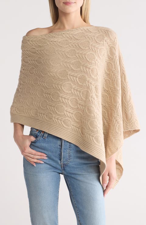 Merino Wool Blend Poncho