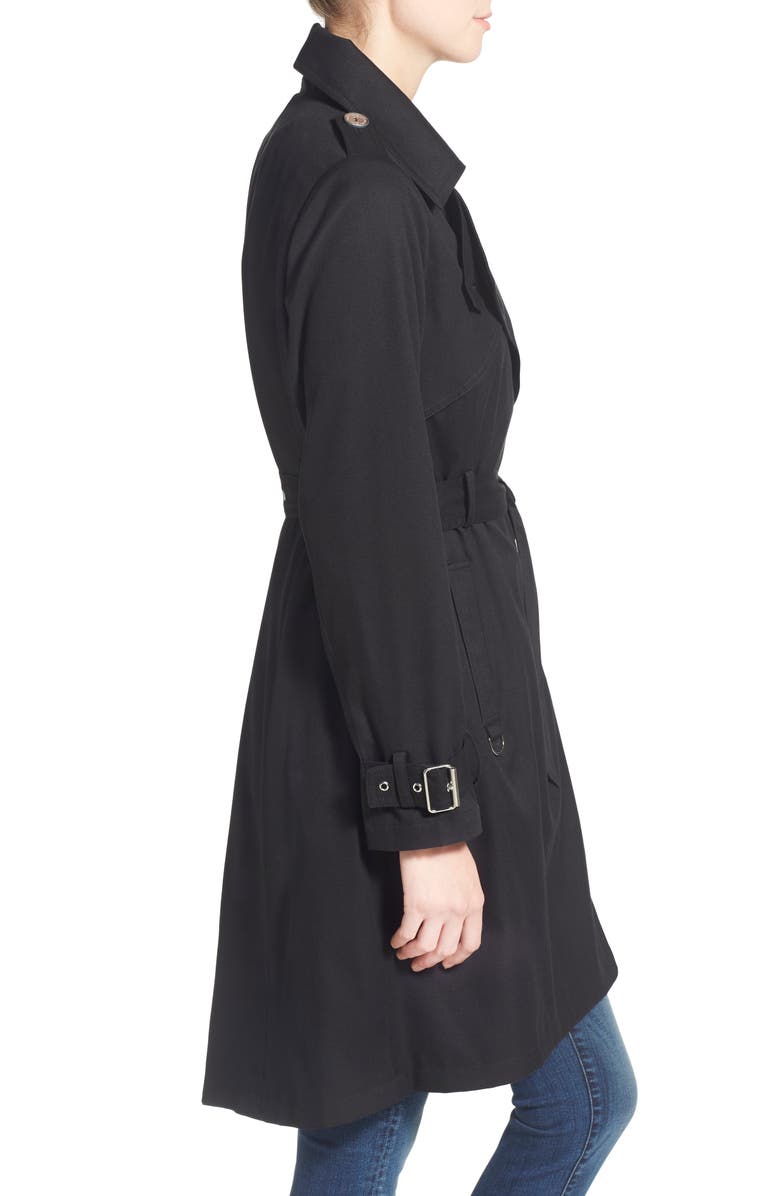 French Connection Twill Trench Coat, Alternate, color, 