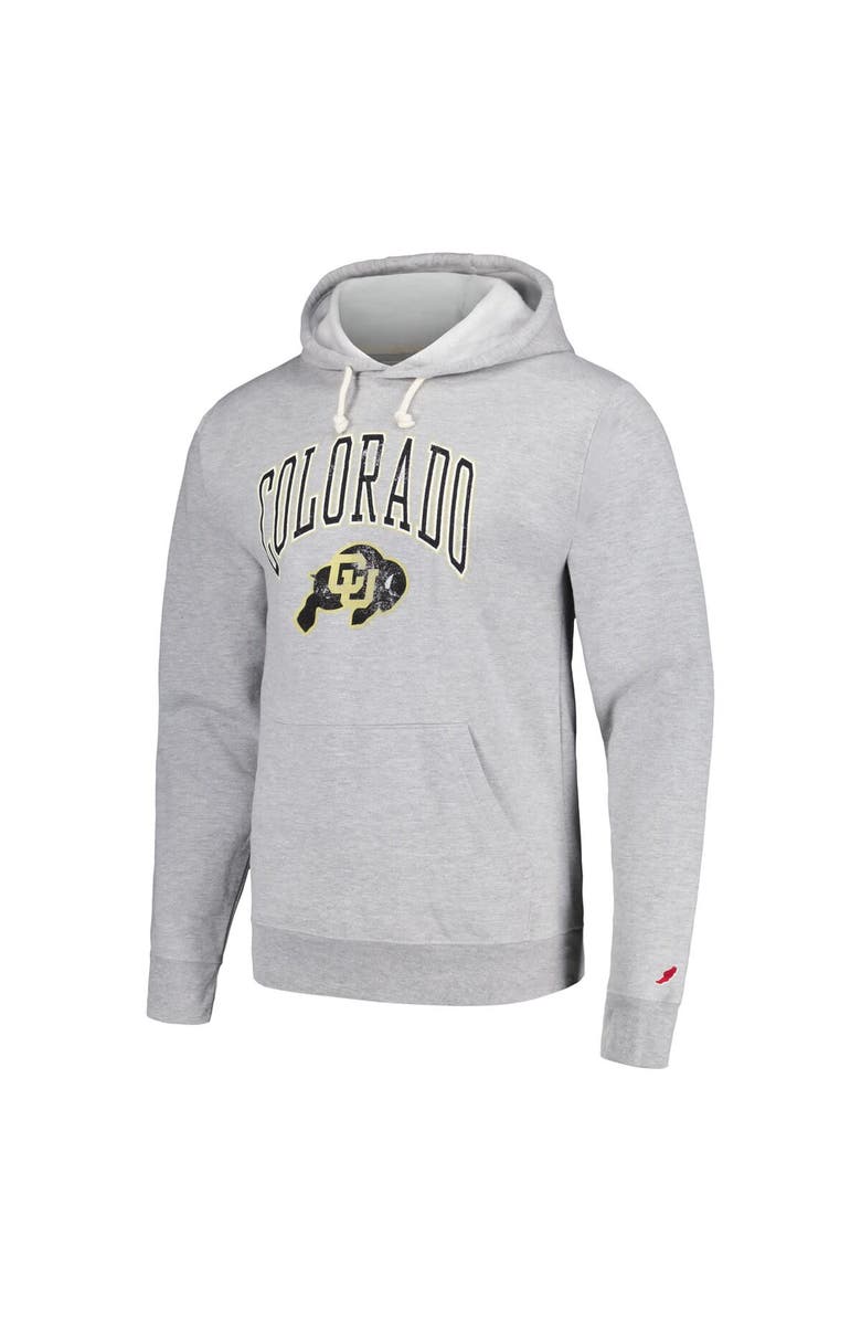 LEAGUE COLLEGIATE WEAR Men's League Collegiate Wear  Heather Gray Colorado Buffaloes Tall Arch Essential Pullover Hoodie, Alternate, color, 