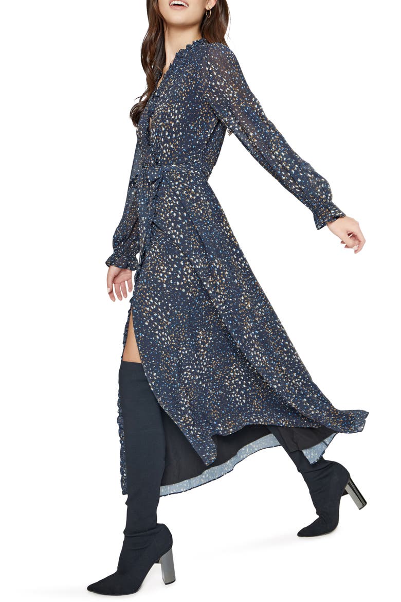 Valerie Star Long Sleeve Maxi Dress, Alternate, color, NAVY-MULTI
