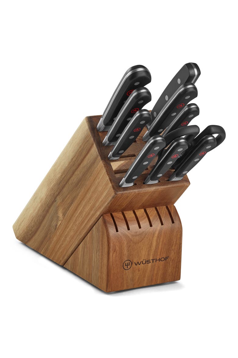 Classic 11-Piece Knife Block Set, Main, color, BLACK