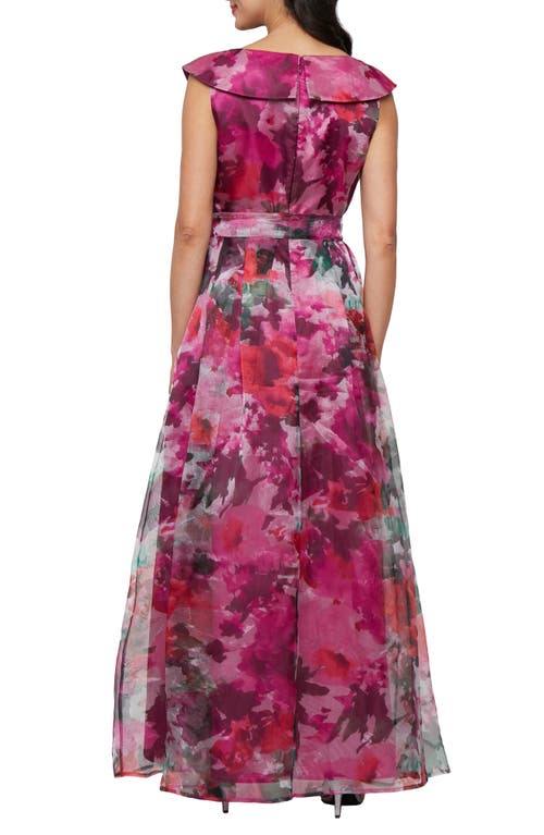 Alex Evenings Floral Organza A-line Gown