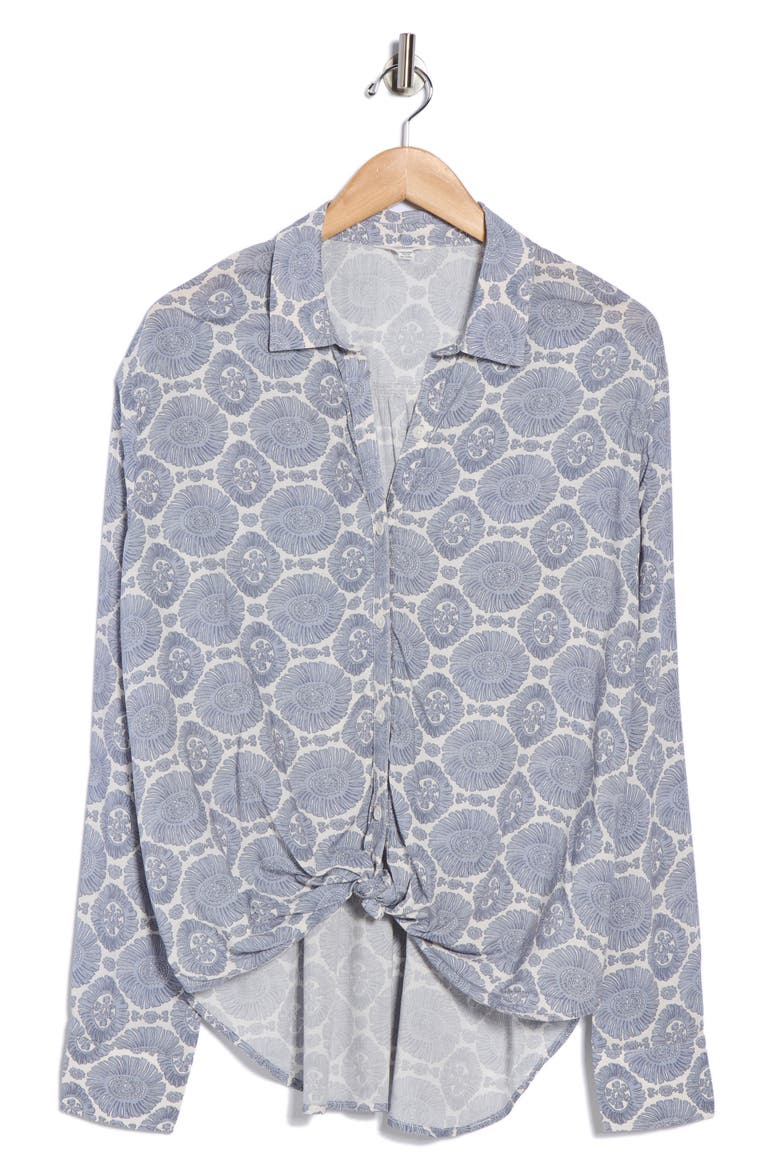 Mackenzie Paisley Print Blouse, Alternate, color, ASH NAVY SUN PRINT