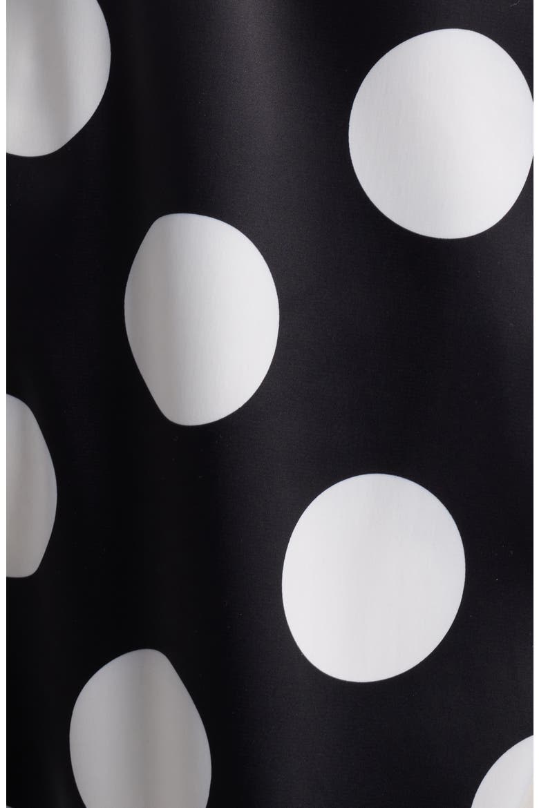 Dream So Big Polka Dot Satin Button-Up Shirt & Wide Leg Pants Set, Alternate, color, BLACK/ WHITE