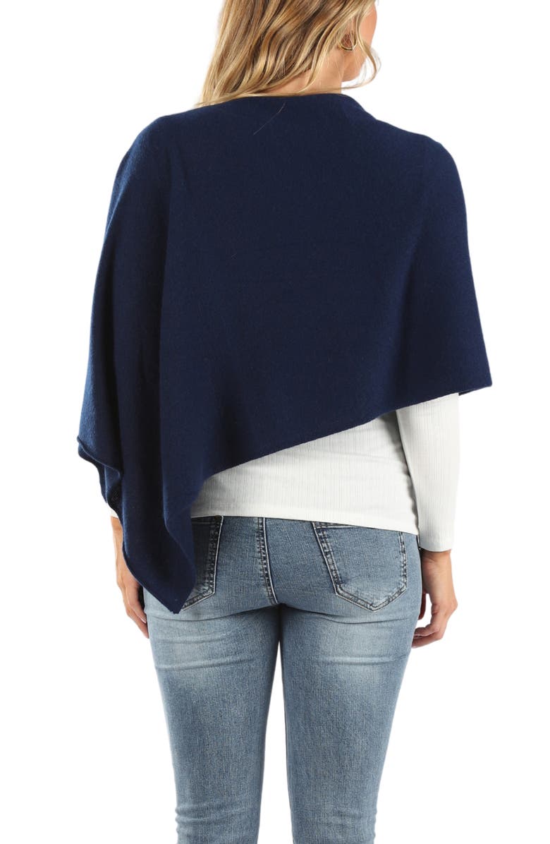 Moozie Luxury Poncho Nursing Scarf, Alternate, color, Navy