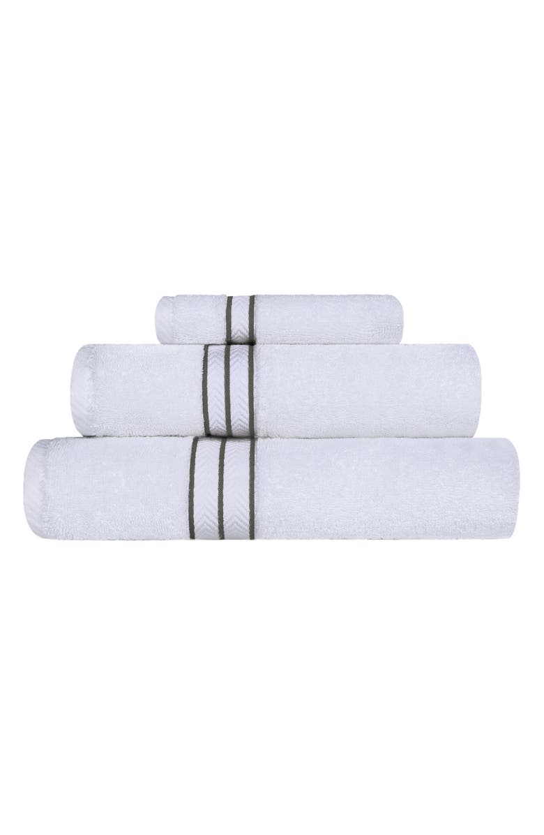 Superior 3-Piece Turkish Cotton Towel Set, Main, color, Charcoal