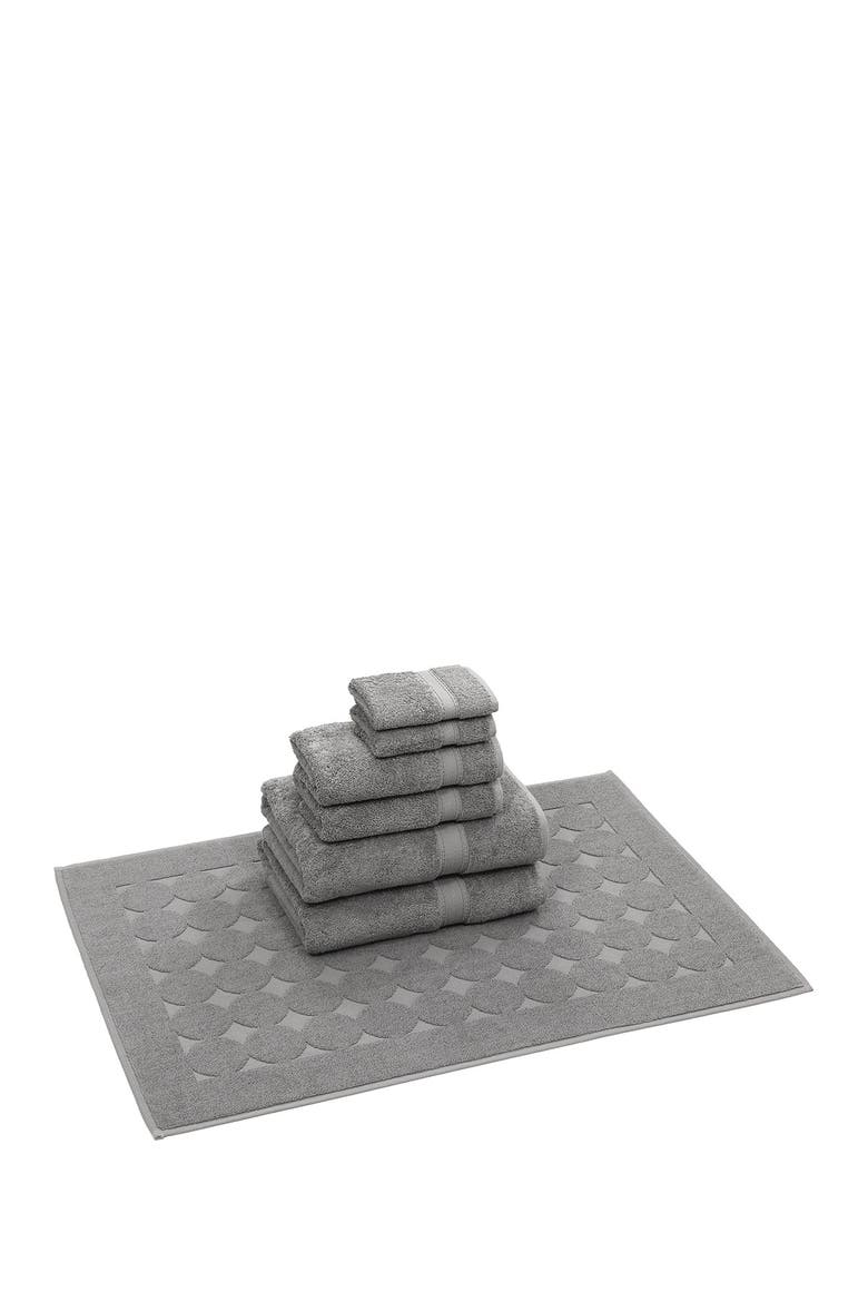 Sinemis Terry 7-Piece Towel Set - Dark Grey, Alternate, color, DARK GREY