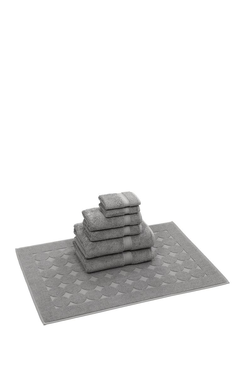 Linum Home Textiles Sinemis Terry 7-Piece Towel Set - Dark Grey, Alternate, color, Dark Grey