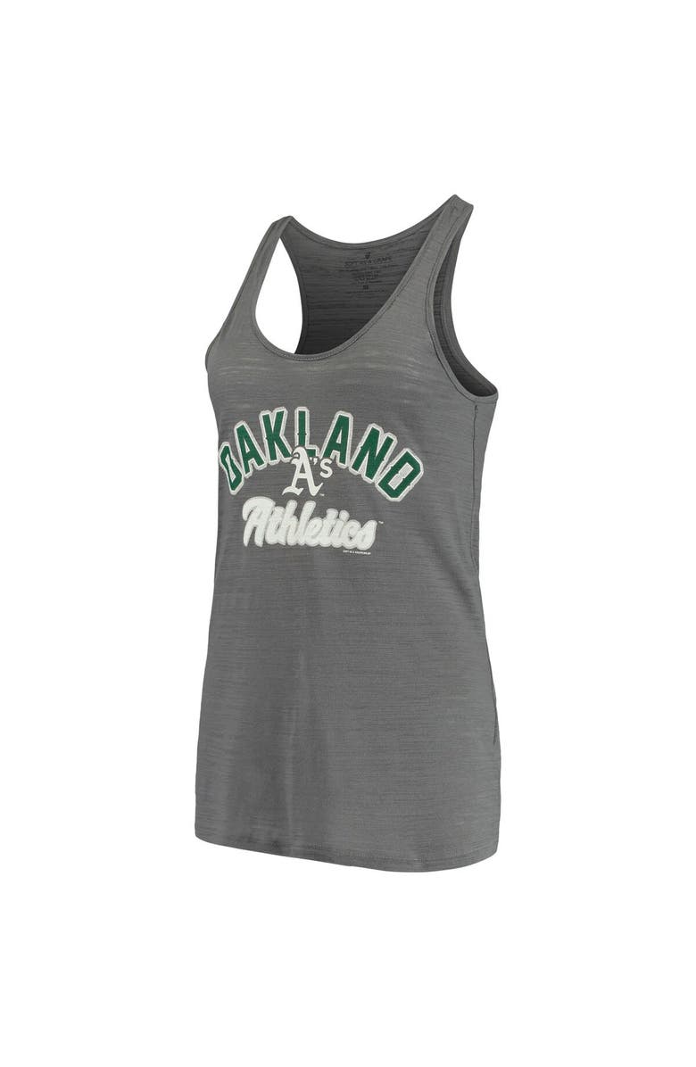 SOFT AS A GRAPE Women's Soft as a Grape Charcoal Oakland Athletics Multi-Count Tank Top, Alternate, color, Charcoal