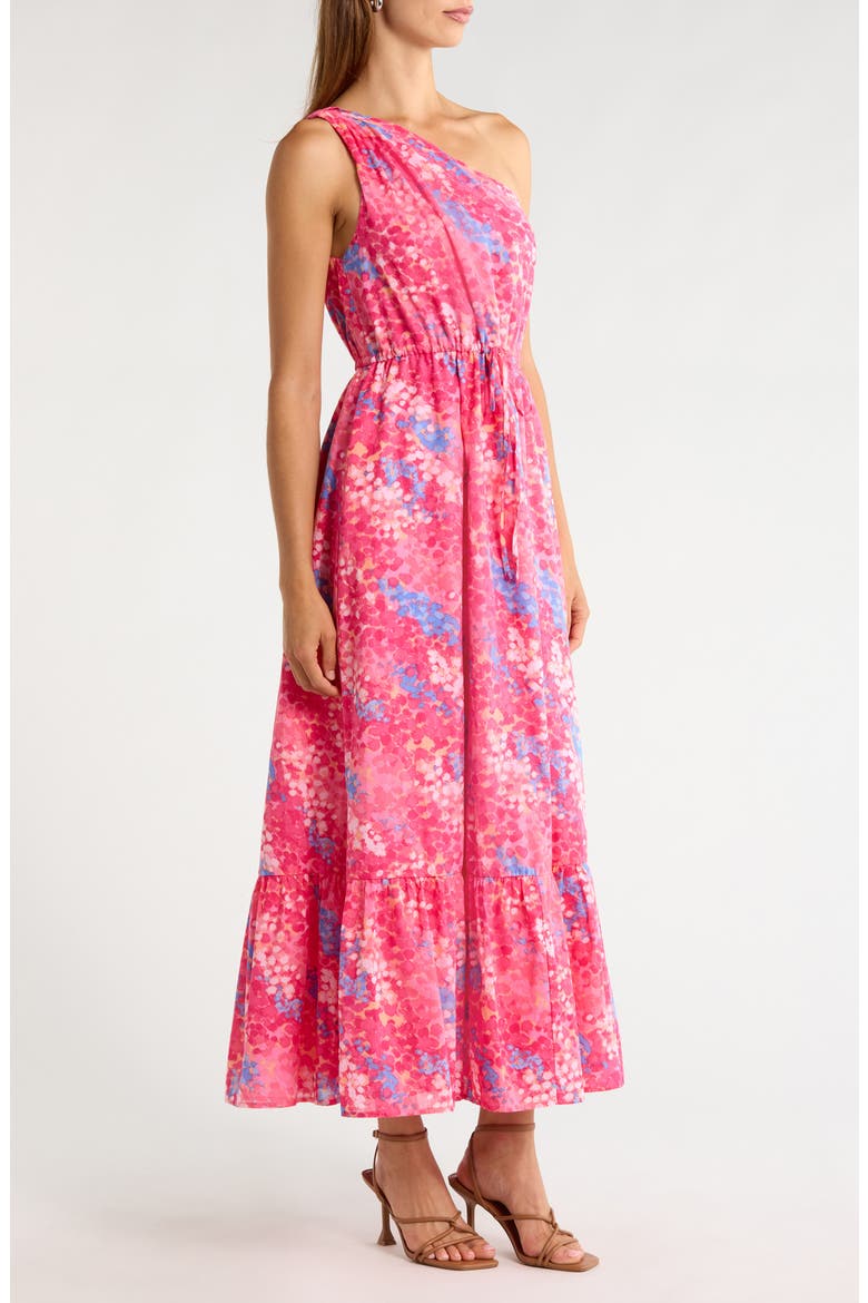 Leah Abstract Elya One Shoulder Maxi Dress, Alternate, color, PINK-BLUE