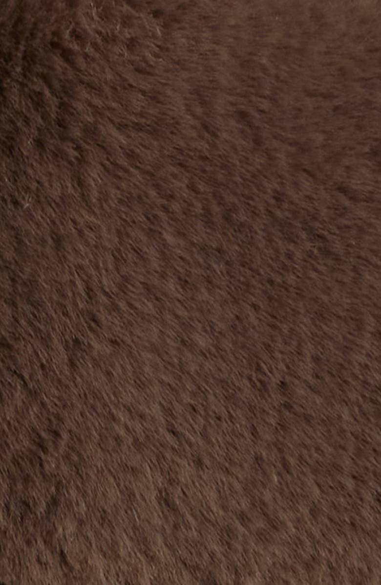 Via Spiga Quilted Faux Fur Hooded Vest, Alternate, color, Taupe