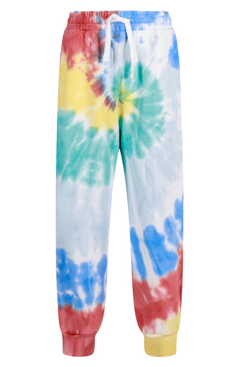 Rock Your Kid Kids' Tie Dye Cotton Joggers, Main, color, Rainbow