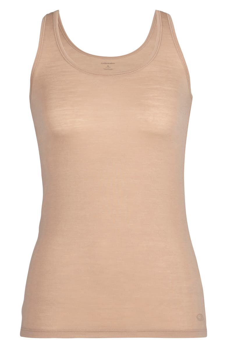 Icebreaker Siren Merino Wool Blend Tank, Alternate, color, Praline