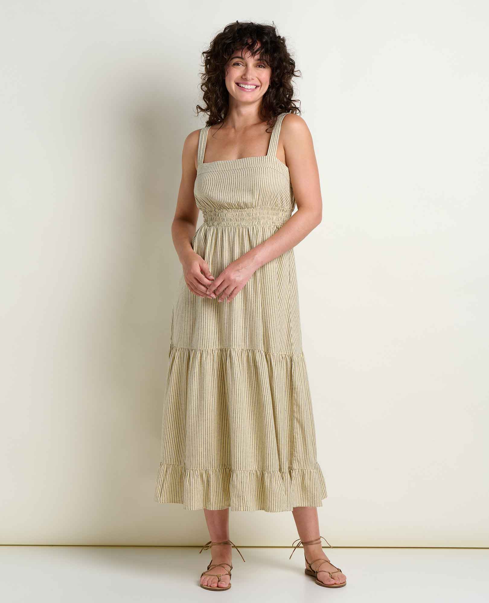 Toad And Co Toad & Co Taj Hemp Tiered Midi Sleeveless Dress