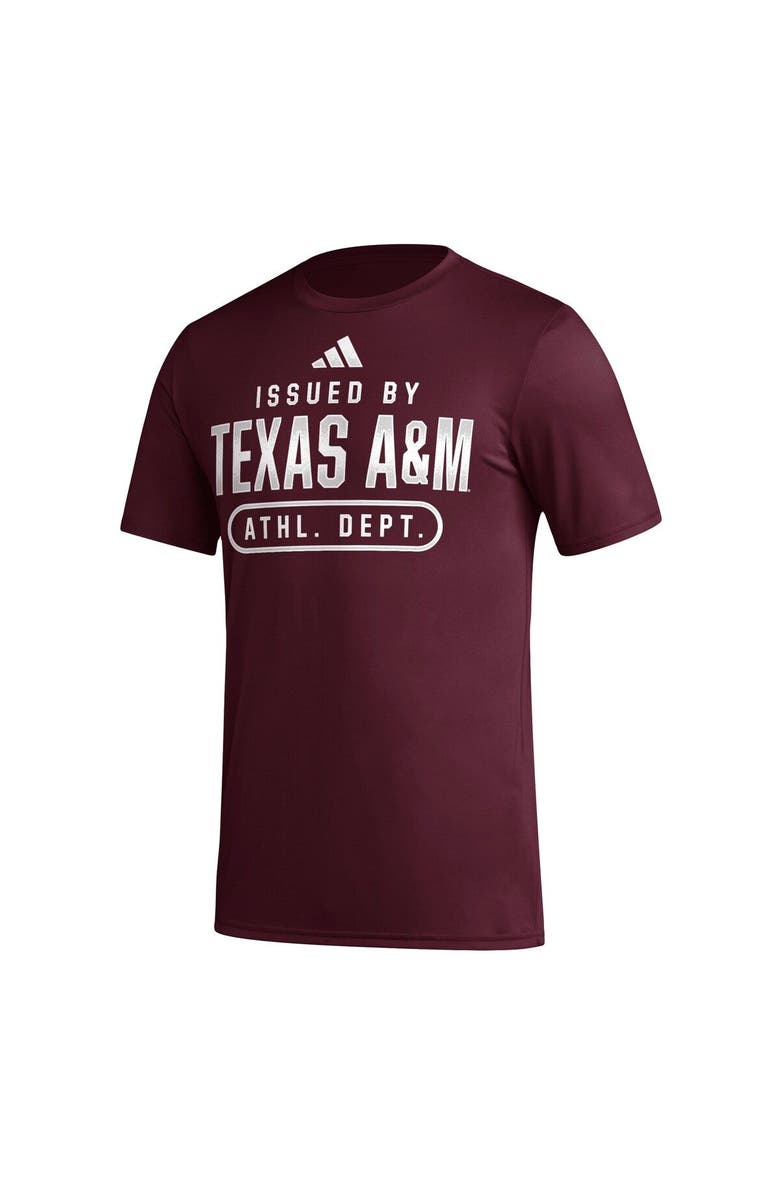 adidas Men's adidas Maroon Texas A&M Aggies AEROREADY Pregame T-Shirt, Alternate, color, Maroon