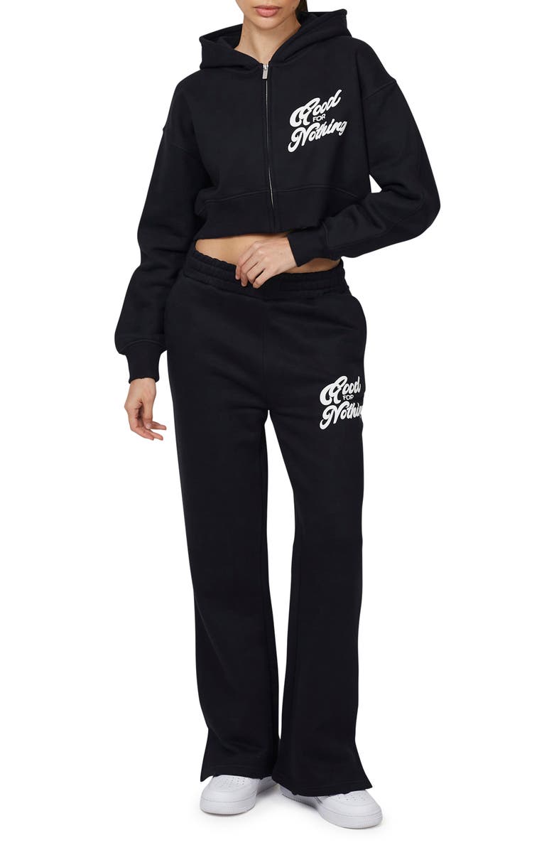 Good For Nothing Funk Relaxed Flared Jogger, Alternate, color, Black