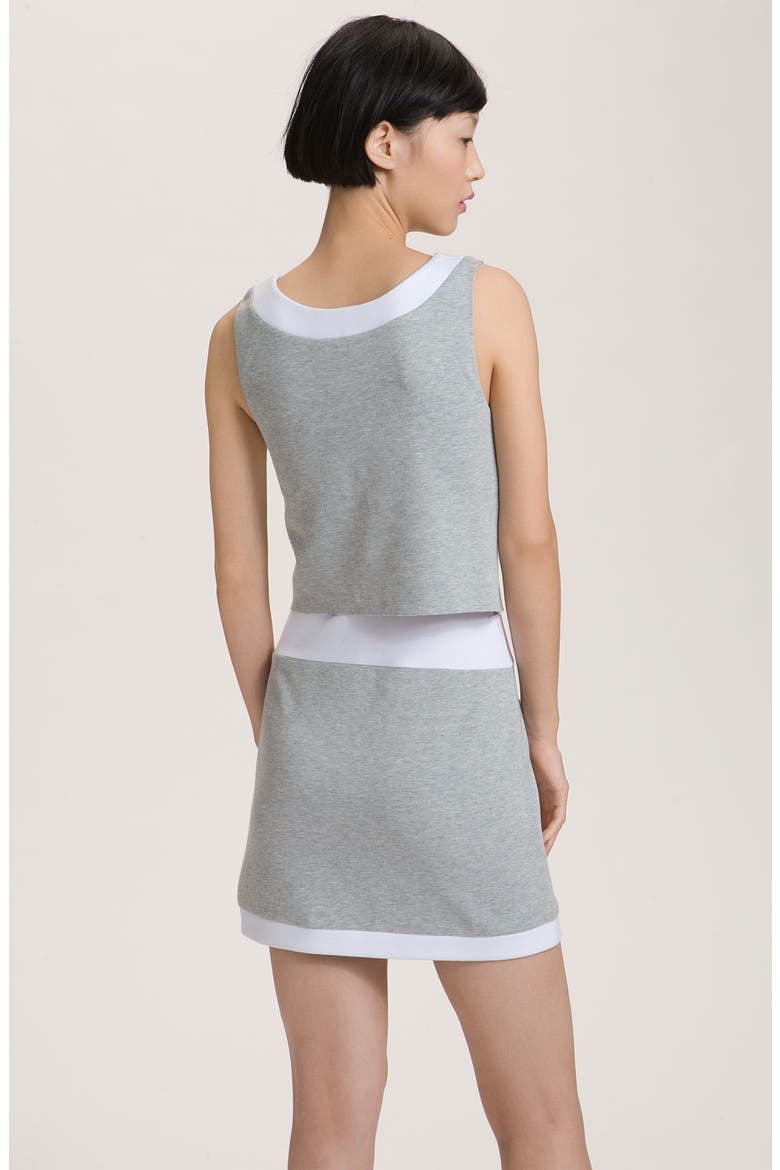 'Flight Attendant' Sleeveless Dress, Alternate, color, GREY/ WHITE