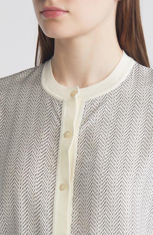 Hugo Boss Knitted-edge Panelled Jacket In Soft Cream