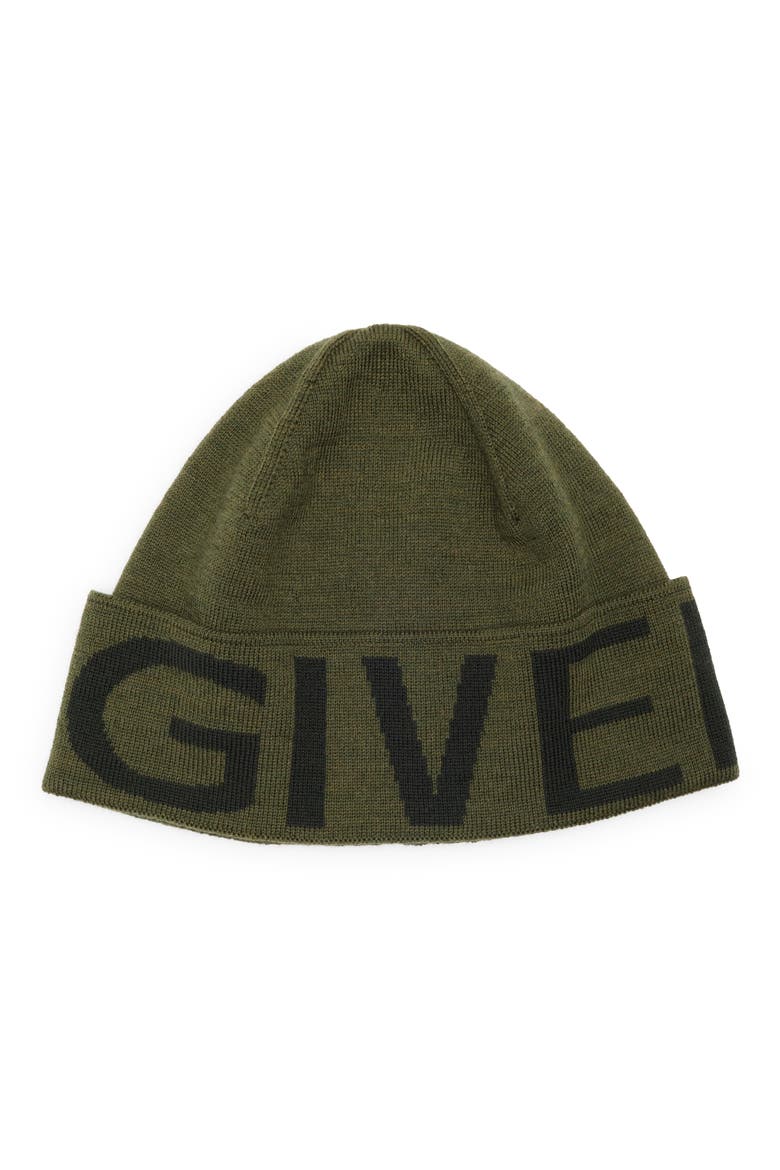 Logo Wool Beanie, Main, color, KHAKI MULTI