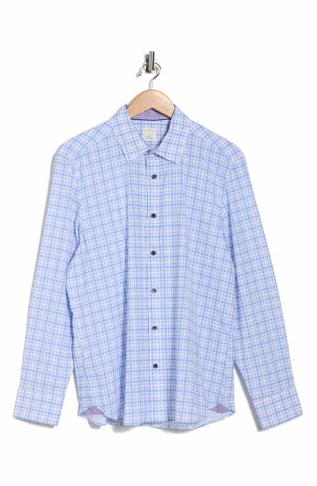 CONSTRUCT Plaid Stretch Button-Up Shirt