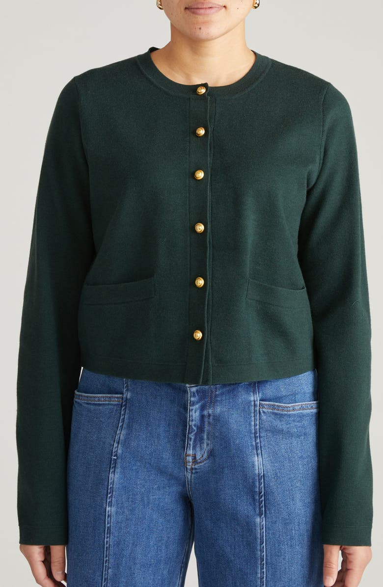 Universal Standard Gabrielle Cardigan, Main, color, Scarab Green