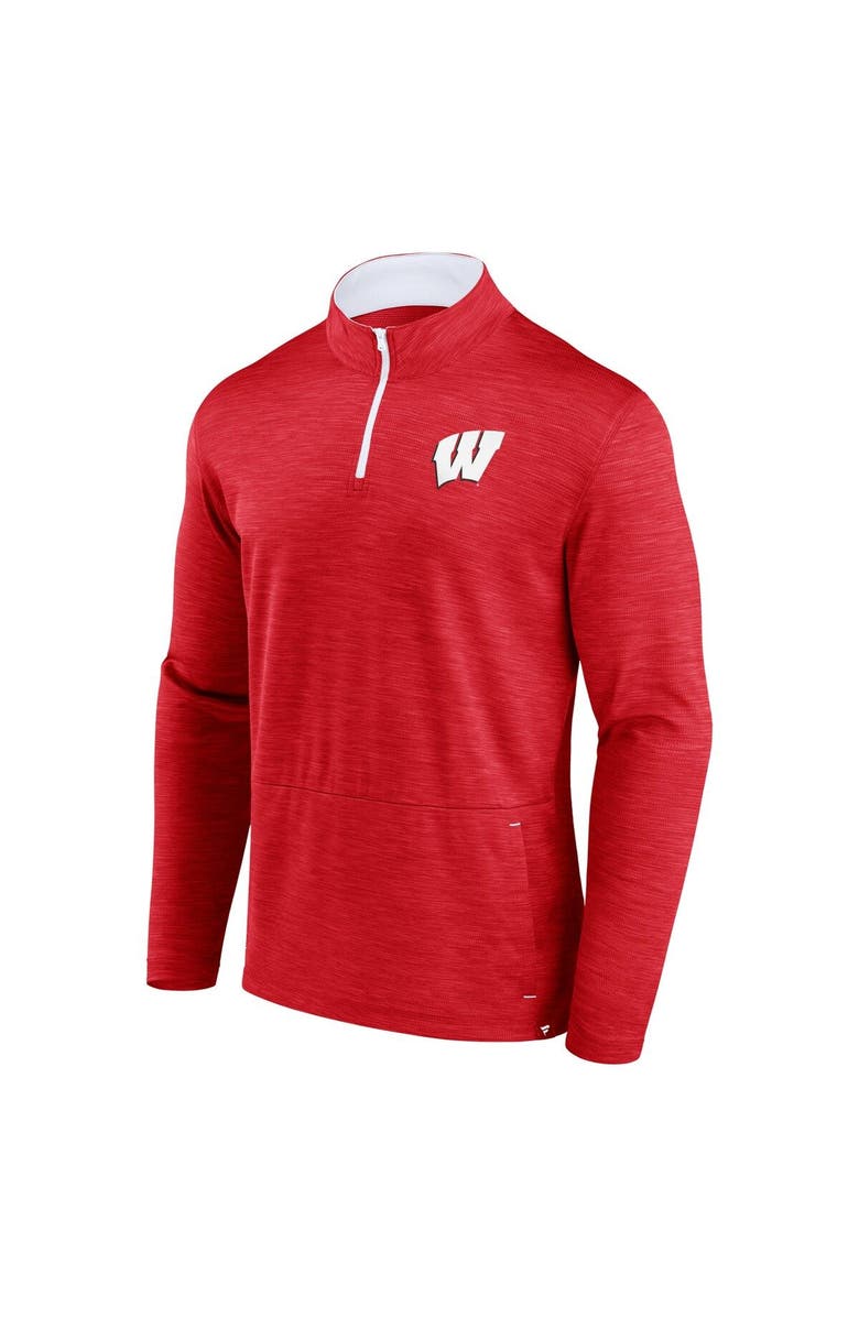 FANATICS Men's Fanatics Branded Red Wisconsin Badgers Classic Homefield Quarter-Zip Top, Alternate, color, Red