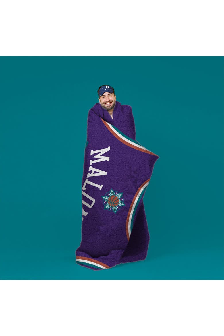 Utah Jazz Karl Malone 60" x 80" Raschel Throw Blanket, Alternate, color, None