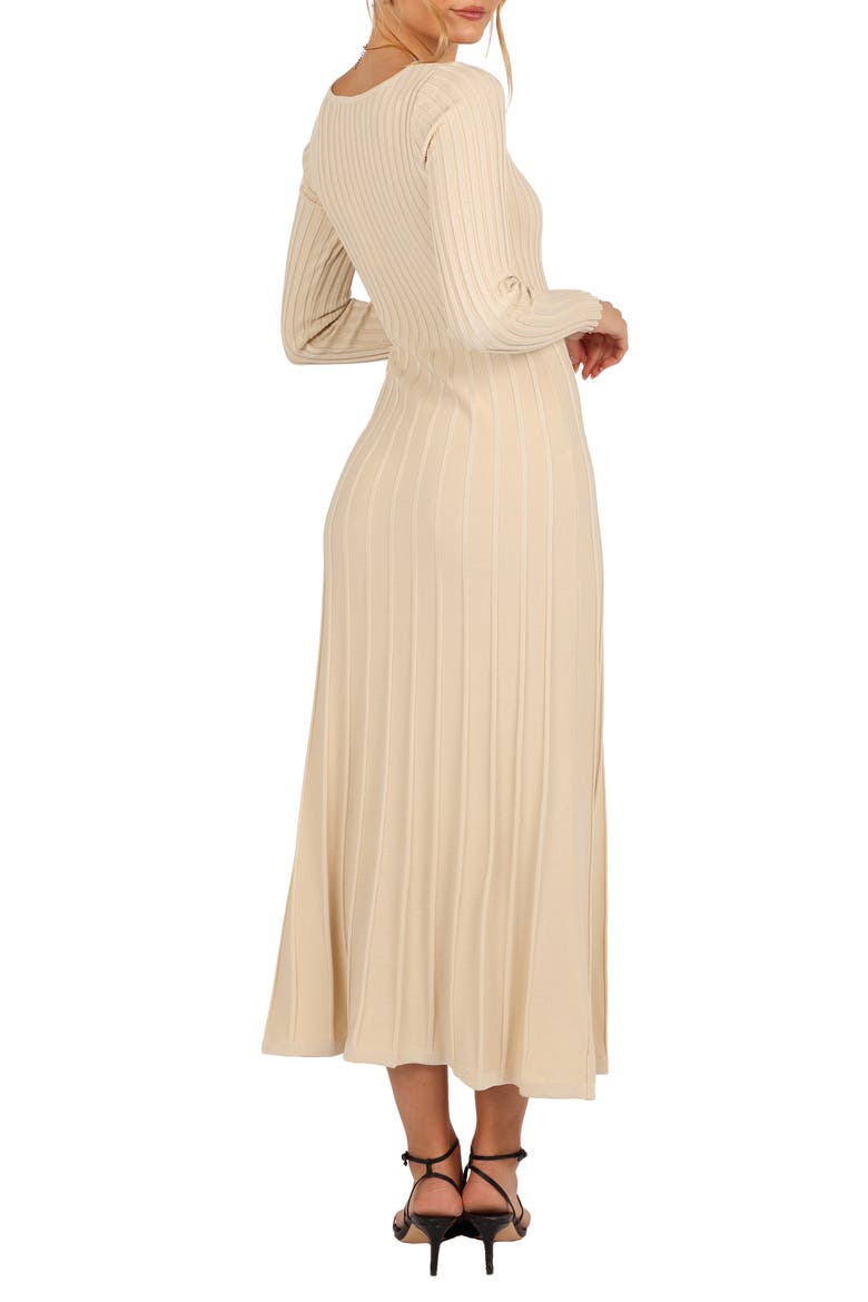 Alison Long Sleeve Rib Maxi Dress, Alternate, color, CREAM