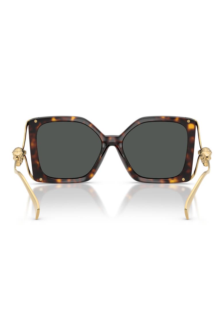 58mm Square Sunglasses, Alternate, color, HAVANA / DARK GREY