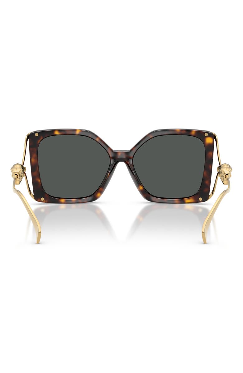 Versace 58mm Square Sunglasses, Alternate, color, Havana / Dark Grey