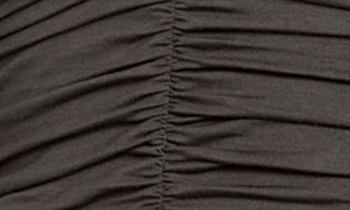 Guess Ayleen Ruched Long Sleeve Jersey Top In Gray
