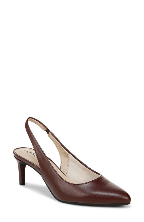 LifeStride Annalise Slingback Pointed Toe Pump - Wide Width Available in Wine 